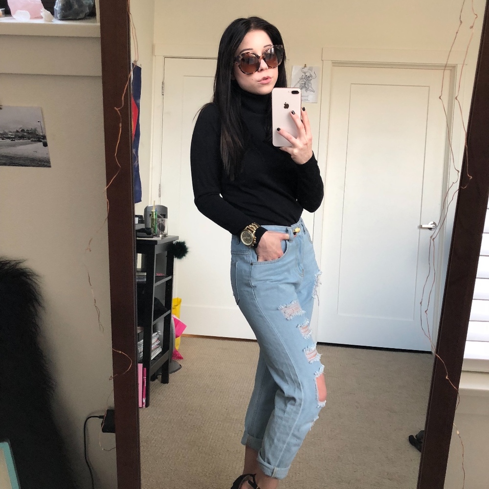 Black Turtleneck Sweater